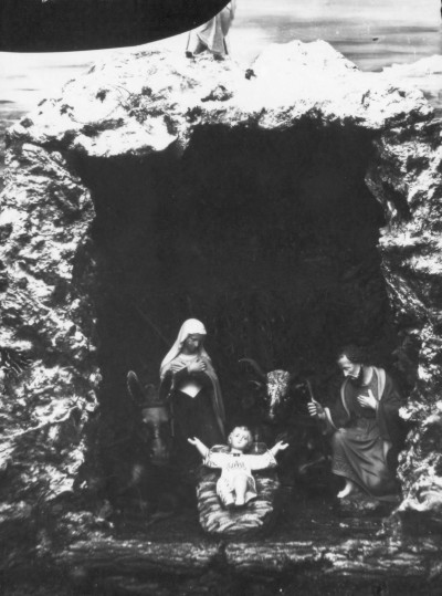 Een traditioneel kerstgroepje. 