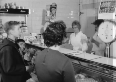 Interieur van een slagerij