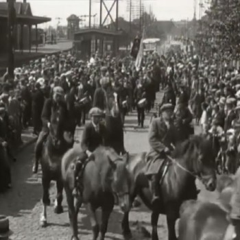 Filmstill uit Huldiging Sjef van run, Boxtel 1935